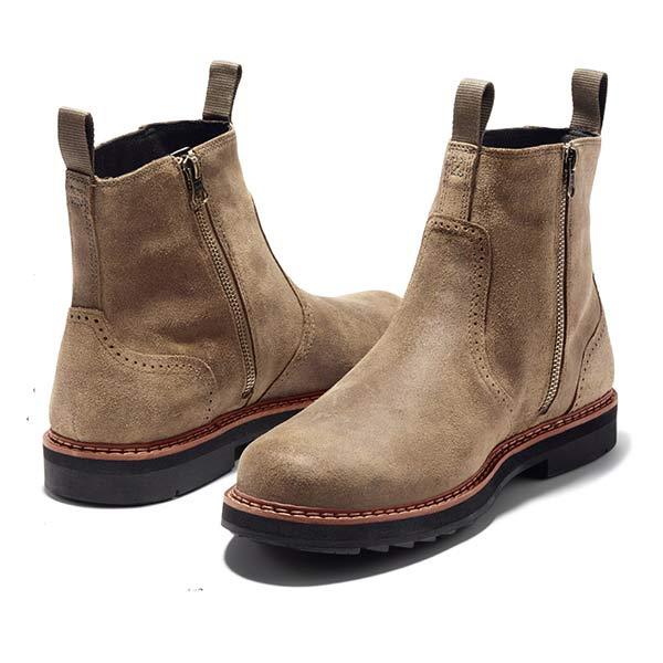 Men's Leather Ankle Boots in black, classic Chelsea style, versatile for various outfits