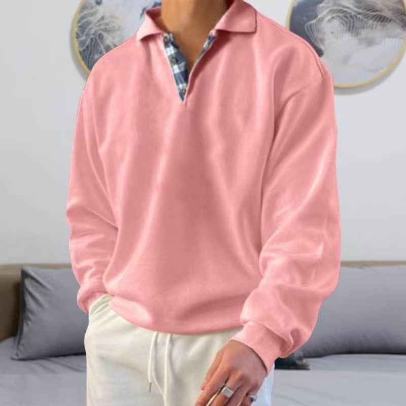 Timeless men's classic sweater, ideal for versatile autumn & winter casual wear and everyday comfort.