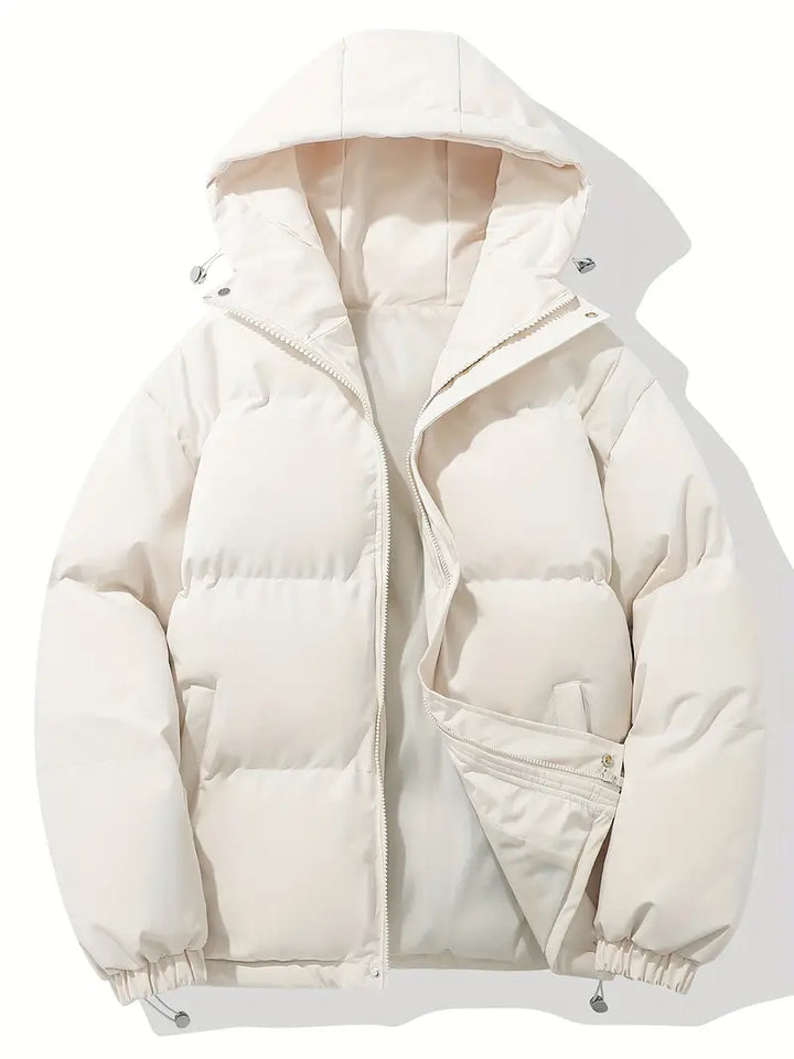 Stylish men's casual jacket with a hood, featuring a classic design for daily wear.