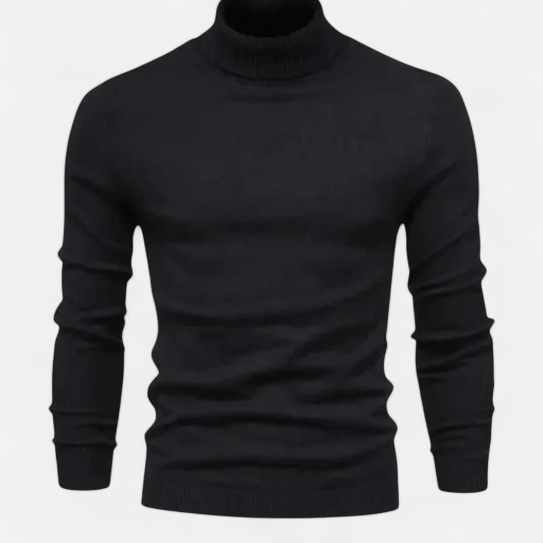 Sophisticated men's crew neck sweater in a rich burgundy, offering comfort and style for any season.