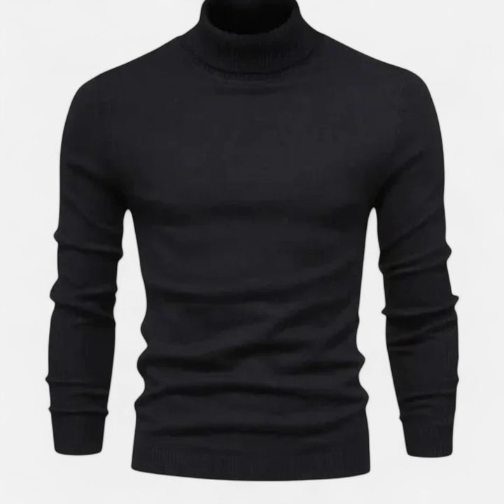 Sophisticated men's crew neck sweater in a rich burgundy, offering comfort and style for any season.
