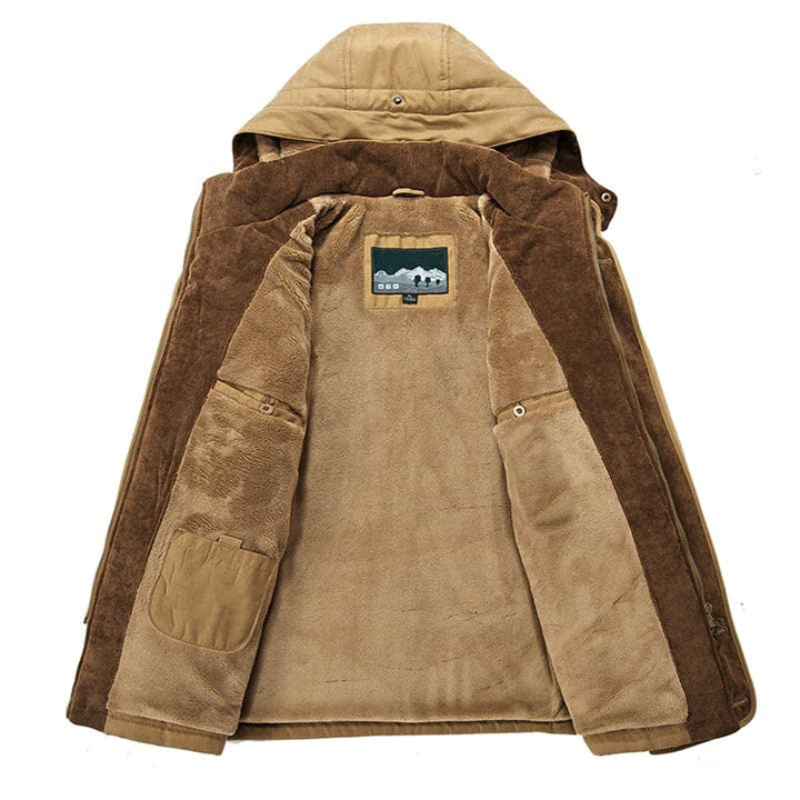Men's classic hooded parka, a versatile winter jacket. Warm outerwear for everyday wear, travel, and fall fashion.