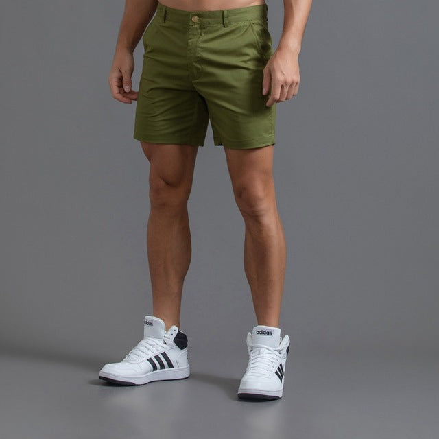 Revaro men's classic chino shorts, combining comfort, style, and versatility for modern summer fashion.