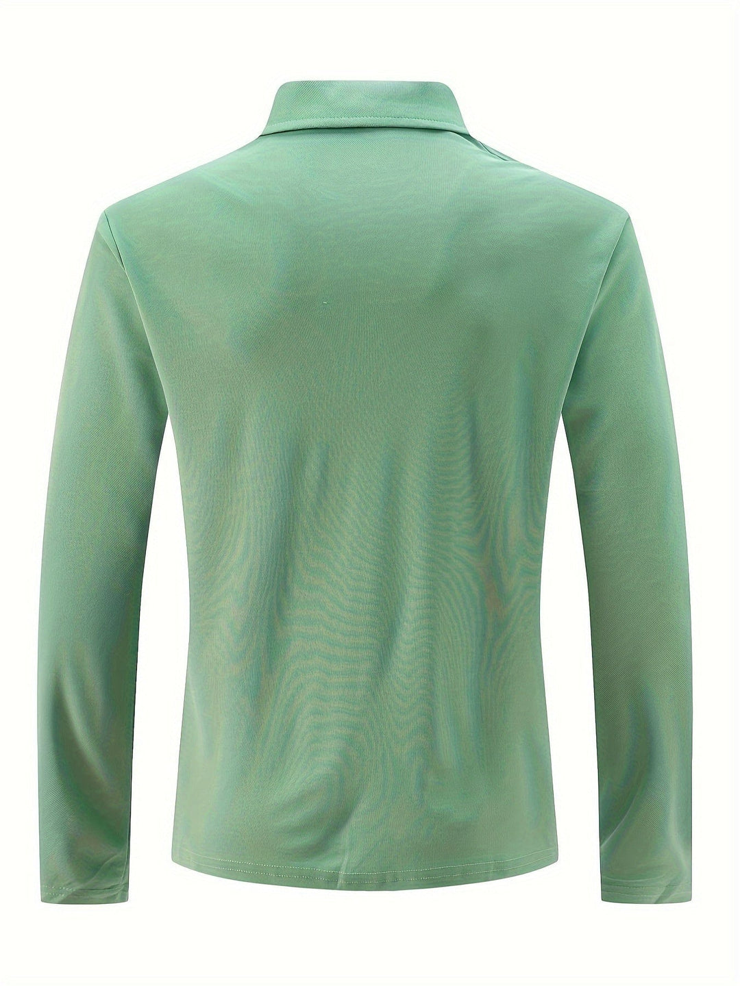 Men's fashion essential: classic long-sleeve polo shirt, comfortable cotton blend construction
