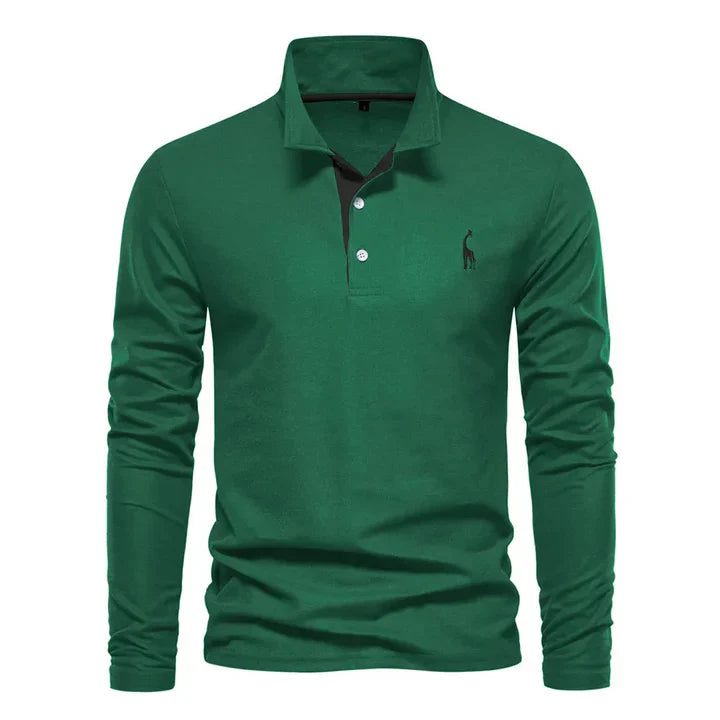 Versatile mens long sleeve polo shirt, a classic style for both casual and smart casual occasions.