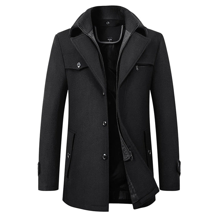 Men's classic long trench coat, stylish & warm autumn outerwear. Perfect for a refined look.