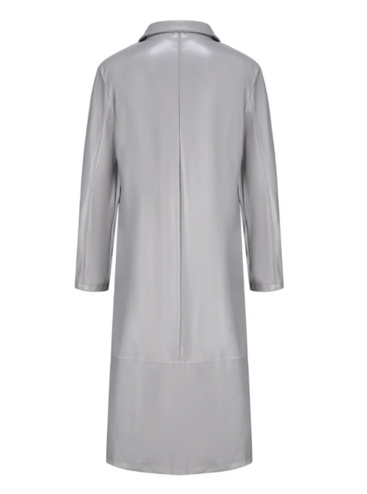 Men's fashionable trench coat in a durable, high-quality fabric, designed for lasting style.