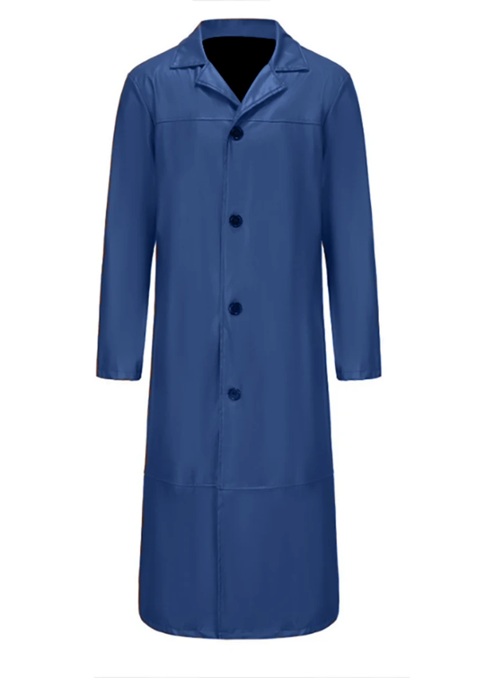 Men's classic trench coat lapel detail, highlighting the sharp tailoring and premium feel.