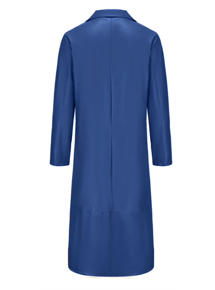 Longline trench coat for men, a quintessential piece of elegant and timeless men's fashion.
