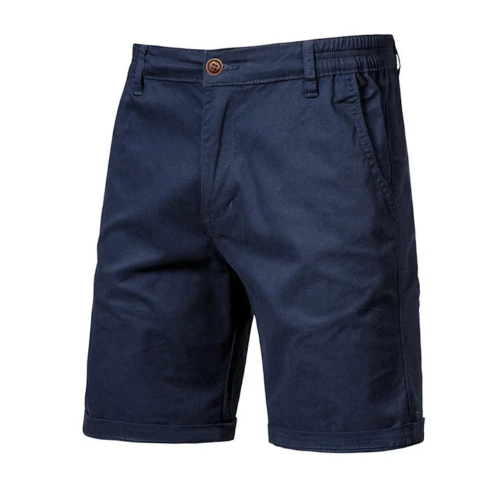 Stylish men's smart casual grey chino shorts, perfect for versatile summer wear.