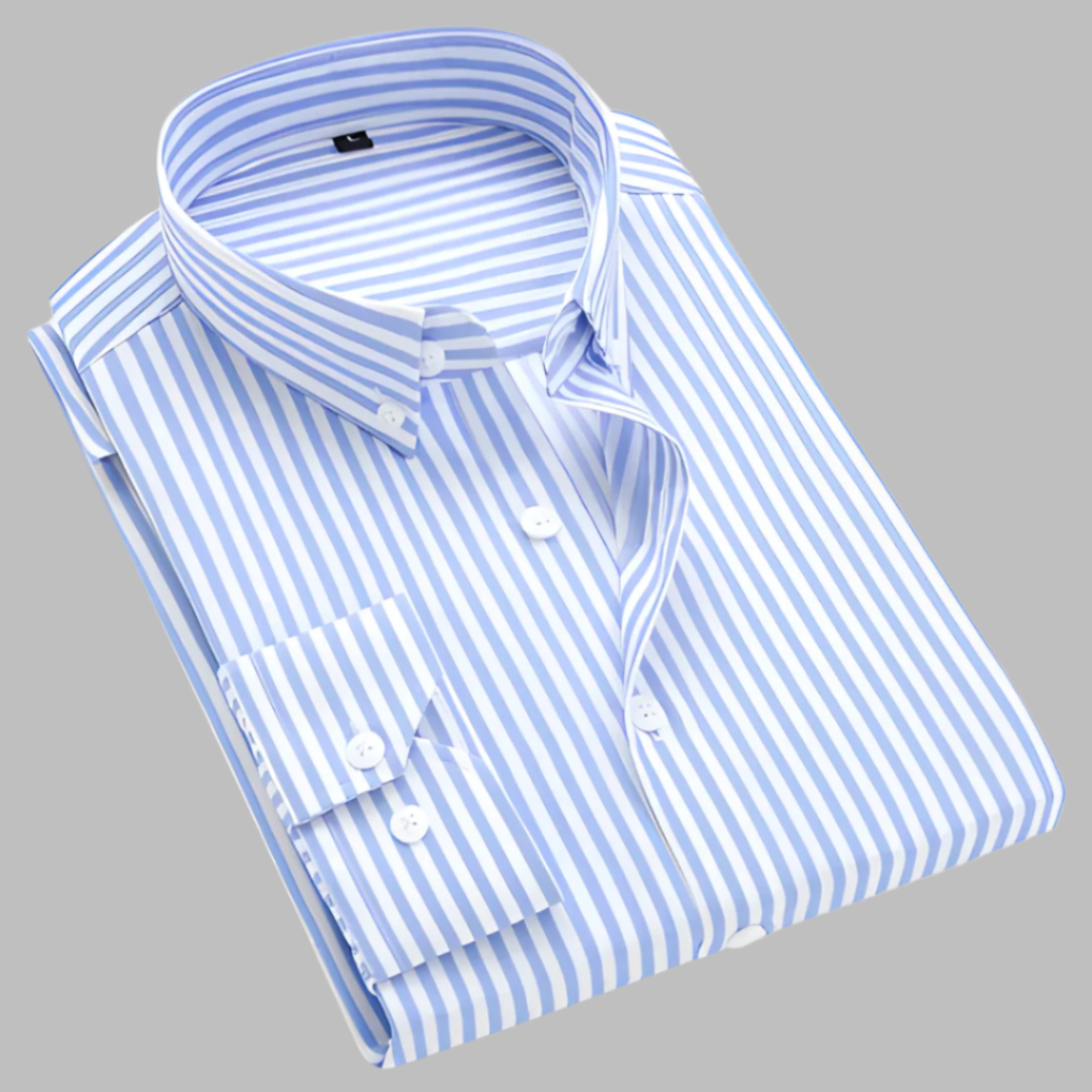 Close-up of a men's checkered cotton Oxford button-down shirt, highlighting the fabric texture