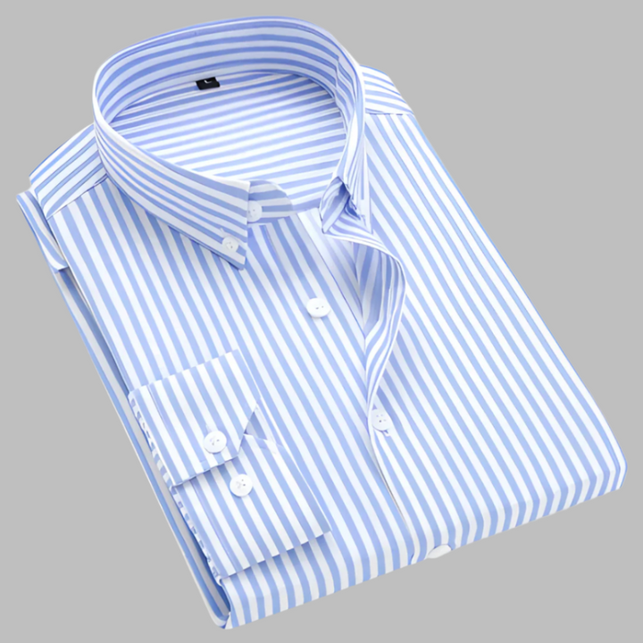 Close-up of a men's checkered cotton Oxford button-down shirt, highlighting the fabric texture