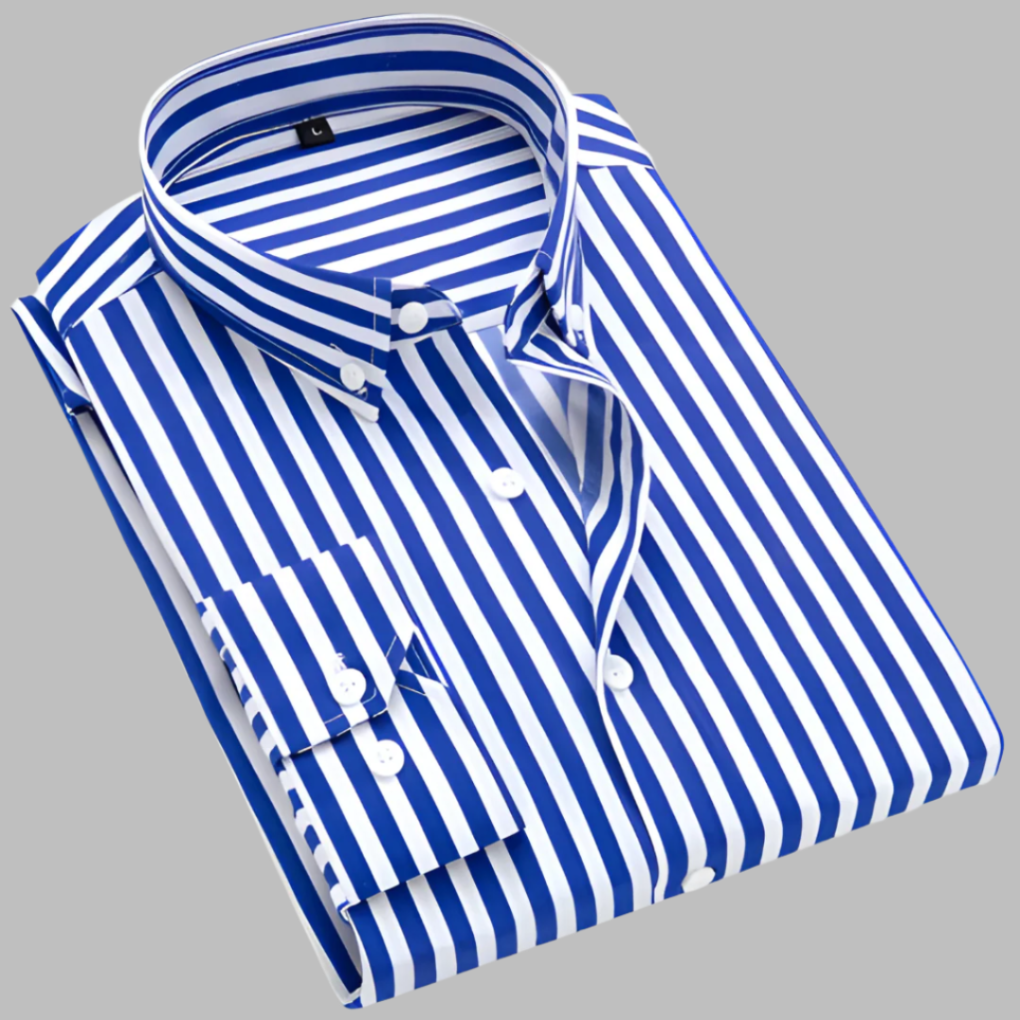 Versatile men's casual plaid shirt with a button-down collar, crafted from comfortable oxford cotton
