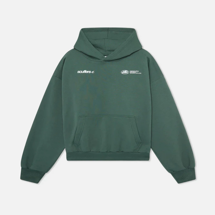 Man wearing classic grey pullover hoodie, demonstrating everyday comfort, casual style, & regular fit.