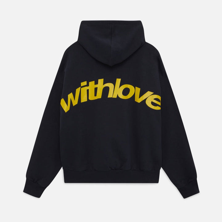 Navy men's classic hooded sweatshirt, perfect for everyday comfort, casual fashion, & regular fit.
