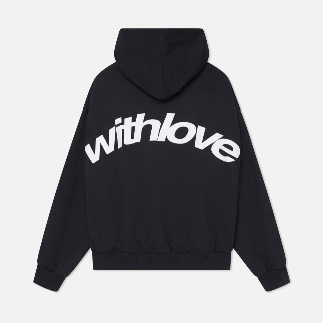 Side profile of men's classic hoodie, ideal for everyday style, comfort, & a modern layered look.
