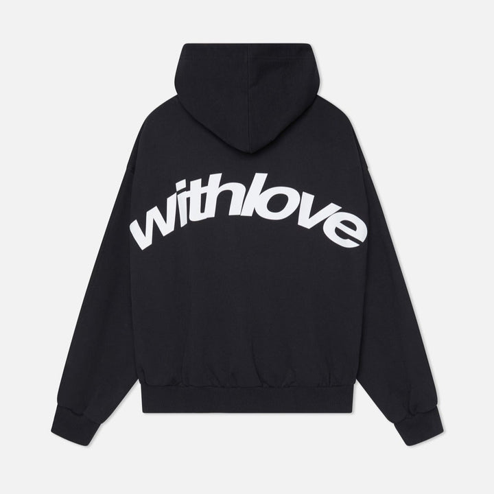 Side profile of men's classic hoodie, ideal for everyday style, comfort, & a modern layered look.