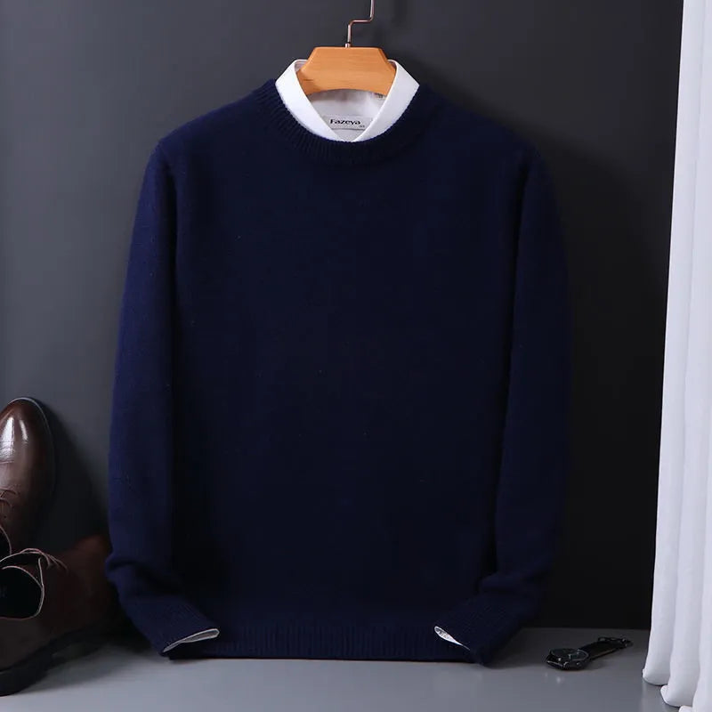 Men's warm knit pullover sweater, a timeless classic for winter apparel and everyday style
