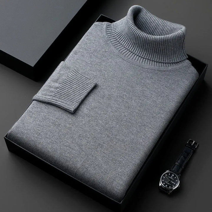 Effortless style with this men's roll neck sweater. A classic fit pullover, essential menswear for comfort.