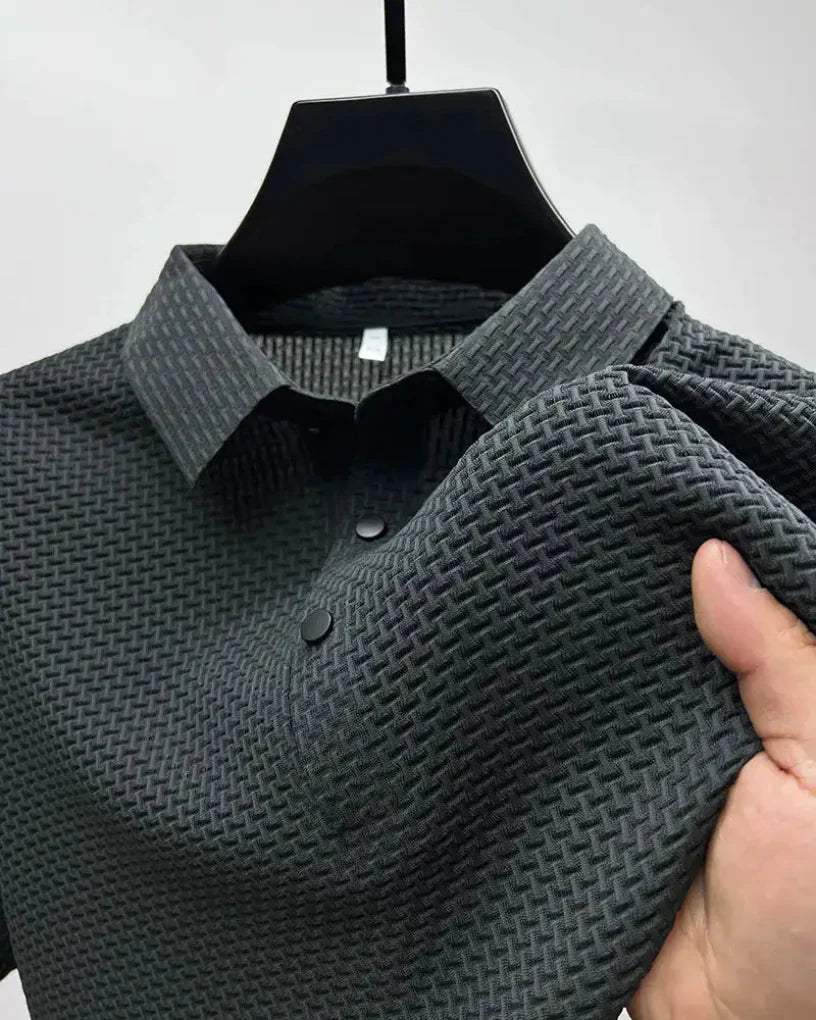 Men's elegant short-sleeve polo. A comfortable everyday shirt in a classic style for modern men's fashion.