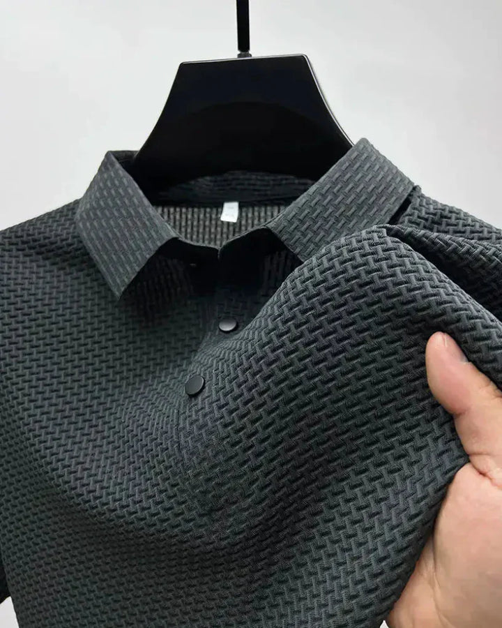 Men's elegant short-sleeve polo. A comfortable everyday shirt in a classic style for modern men's fashion.