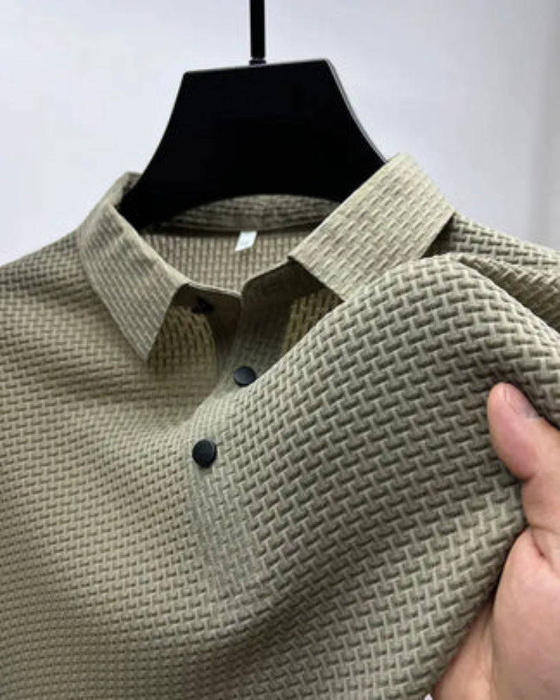Stylish men's classic polo shirt. Essential short-sleeve top for versatile men's fashion and smart casual outfits.