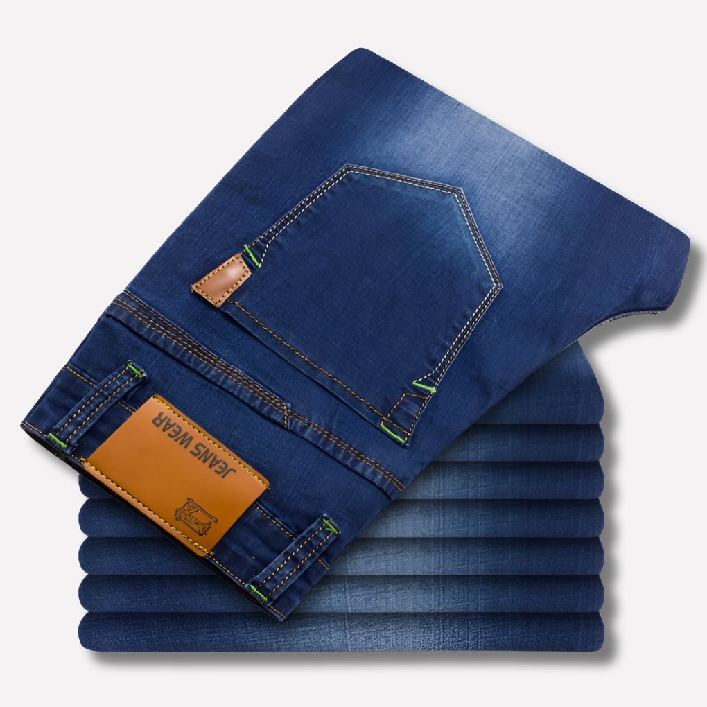 Men's classic straight leg jeans in a relaxed fit for everyday comfort and versatile casual style.