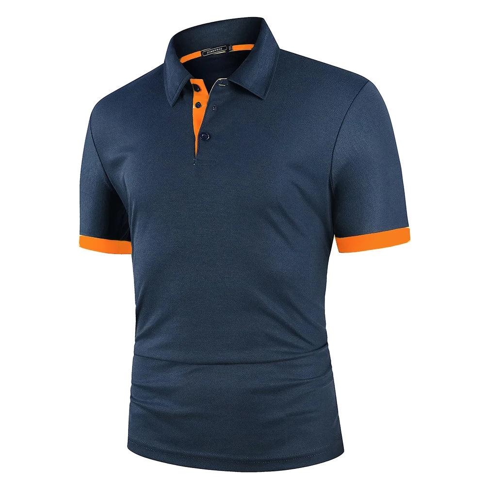 Men's classic summer polo shirt, lightweight & breathable. Perfect smart casual top.