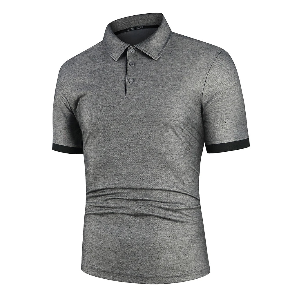 Breathable, lightweight men's short-sleeve polo shirt. Classic fit for smart casual summer style.