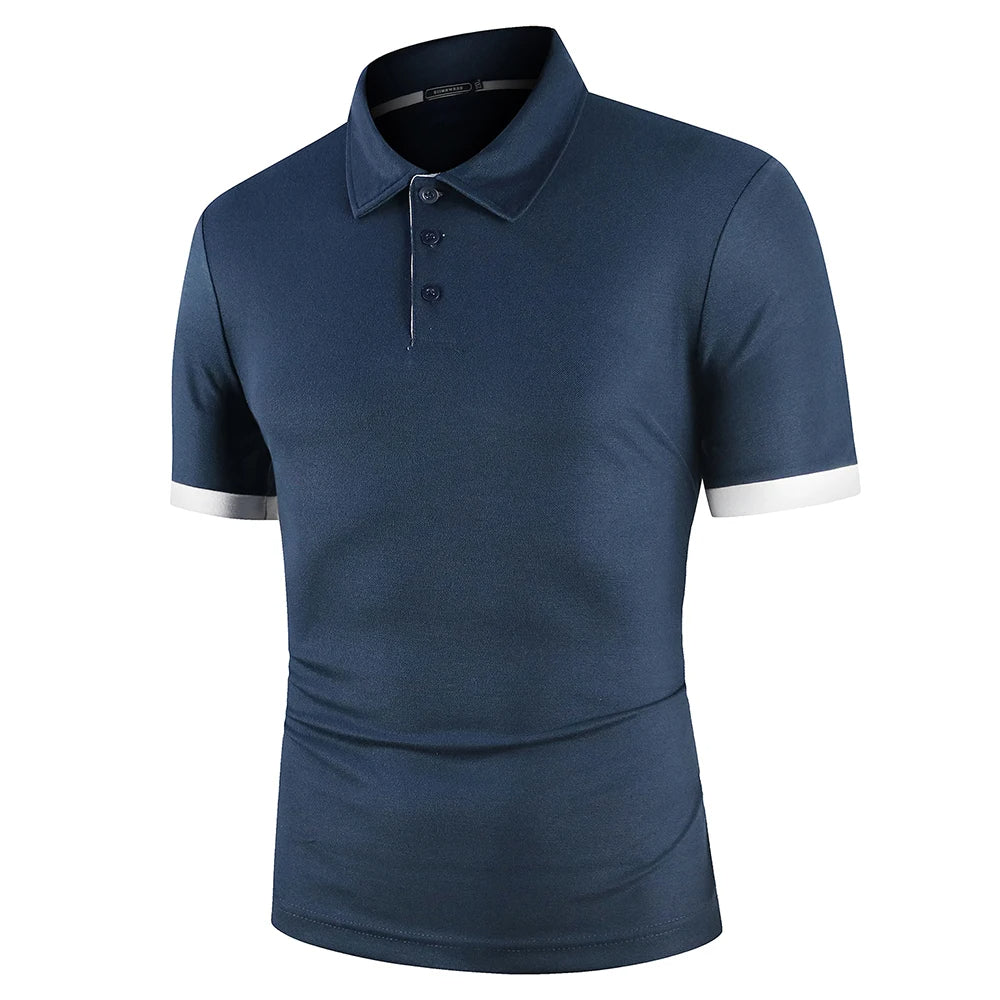 Men's classic polo shirt in a breathable fabric. Ideal for summer casual & smart looks.