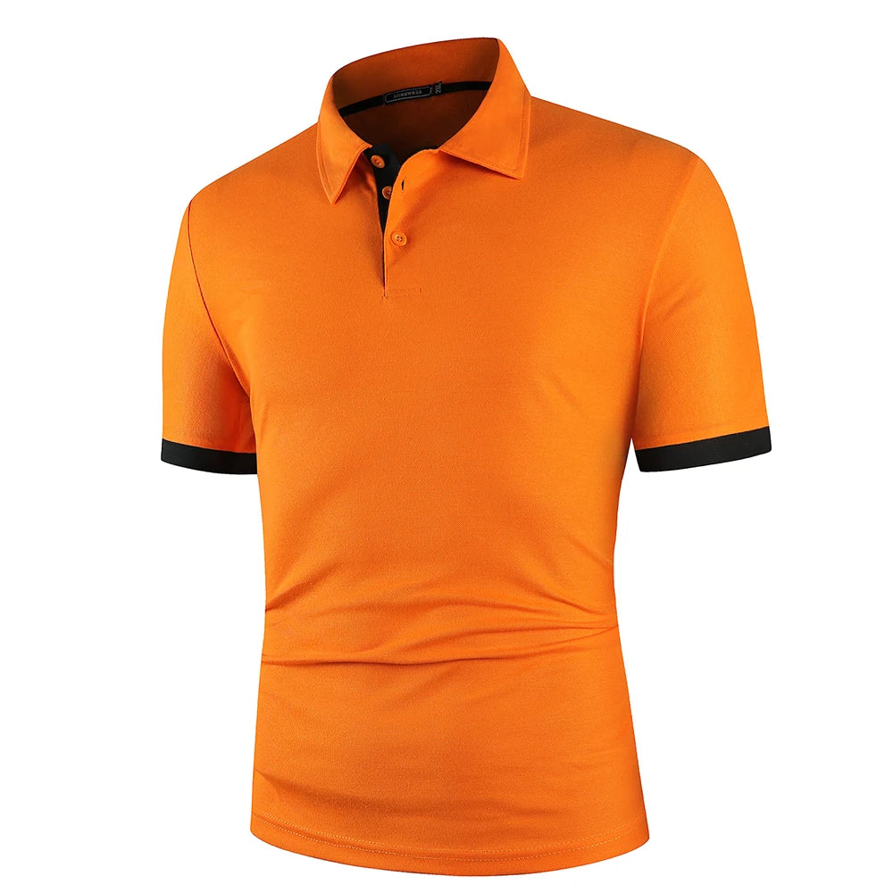 Versatile men's summer polo shirt, lightweight and comfortable for smart casual or everyday wear.