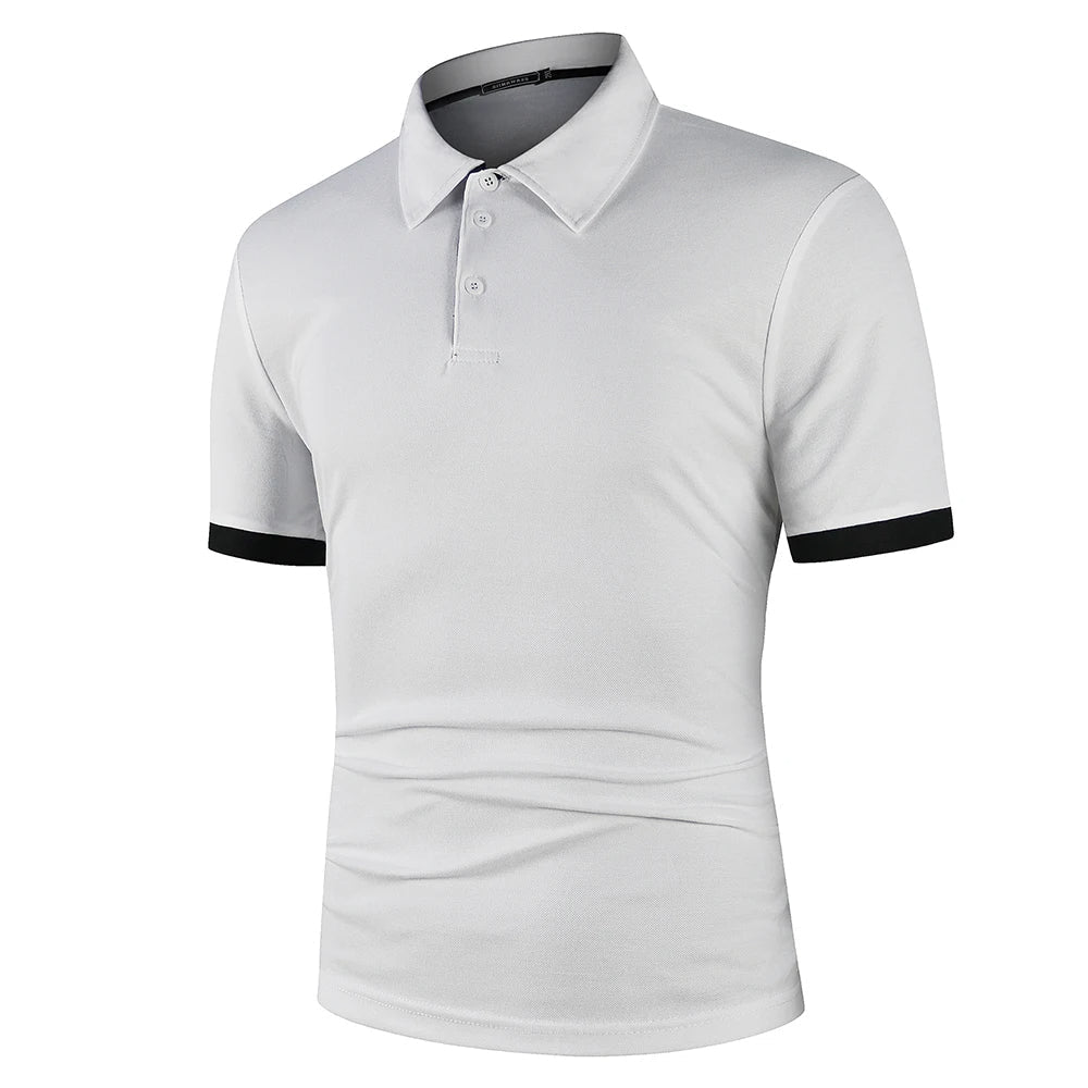 Soft, breathable men's classic polo shirt. Lightweight short-sleeve for summer comfort & style.