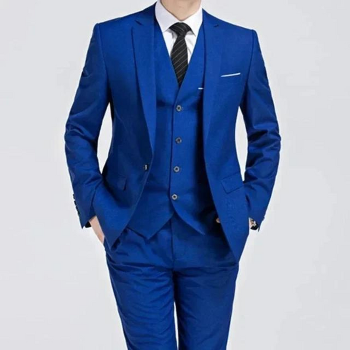 Elegant men's spring three-piece suit, suitable for business wear and wedding guest attire