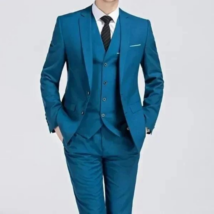 Classic men's tailored three-piece suit for spring fashion, a versatile formal wear option