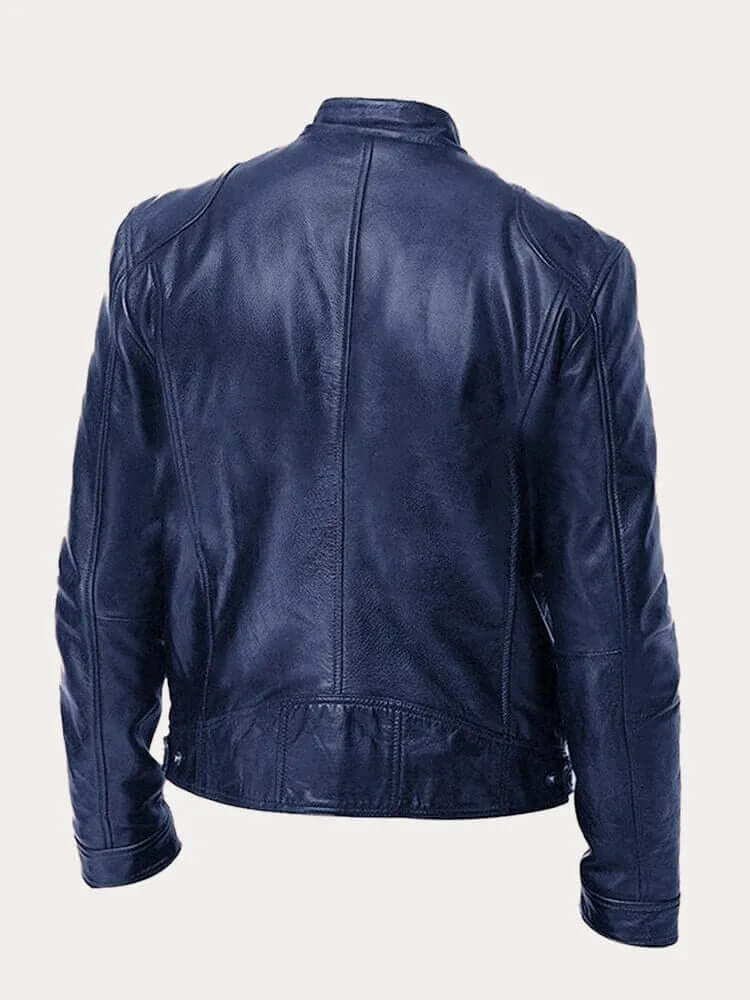 Stylish men's classic jacket in a dark shade. Versatile outerwear for a modern casual look.