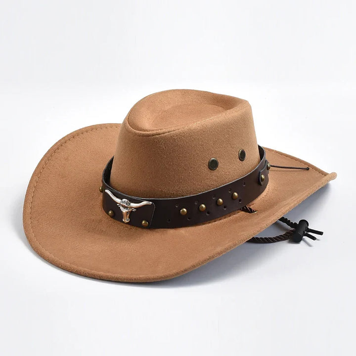 Men's wide brim cowboy hat, great for outdoor adventures, hiking, or adding western flair to any look.