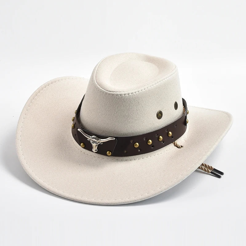 Elegant men's wide brim western cowboy hat with classic design; a timeless fashion accessory for all seasons.