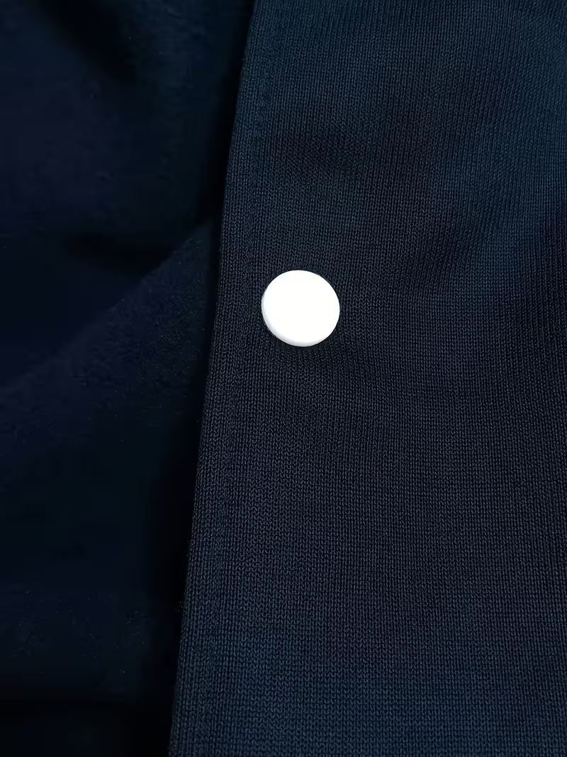 Modern men's color block jacket, zip-up, lightweight, perfect for autumn casual style.