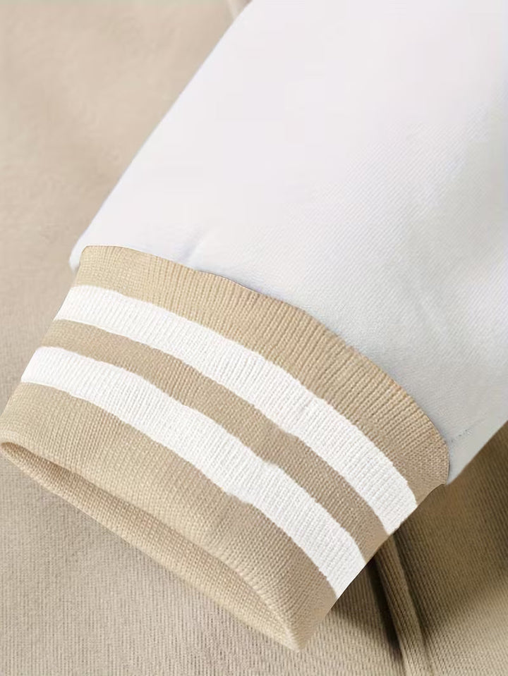 Men's casual outerwear, color block design with a lightweight feel, great for layering.