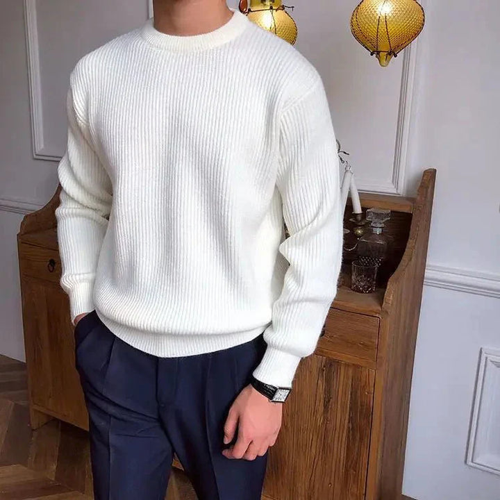 Modern classic men's pullover sweater, comfortable and perfect for everyday fall and winter fashion.