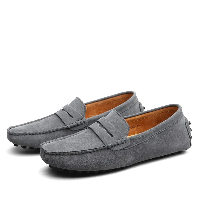 Versatile men's comfort shoes: premium driving loafers for smart casual and everyday wear.