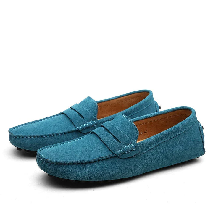 Modern men's loafers, comfortable slip-on shoes for driving, casual wear & fashion.