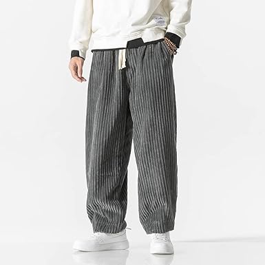 Stylish men's casual drawstring loungewear pants in a comfortable fabric, featuring a relaxed fit & handy pockets.