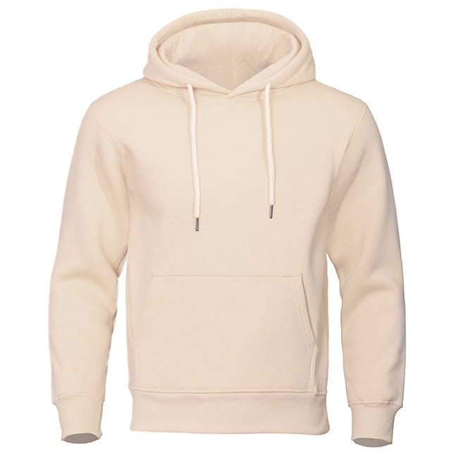 Cozy men's loose fit hoodie, a comfortable pullover perfect for casual wear and effortless style.