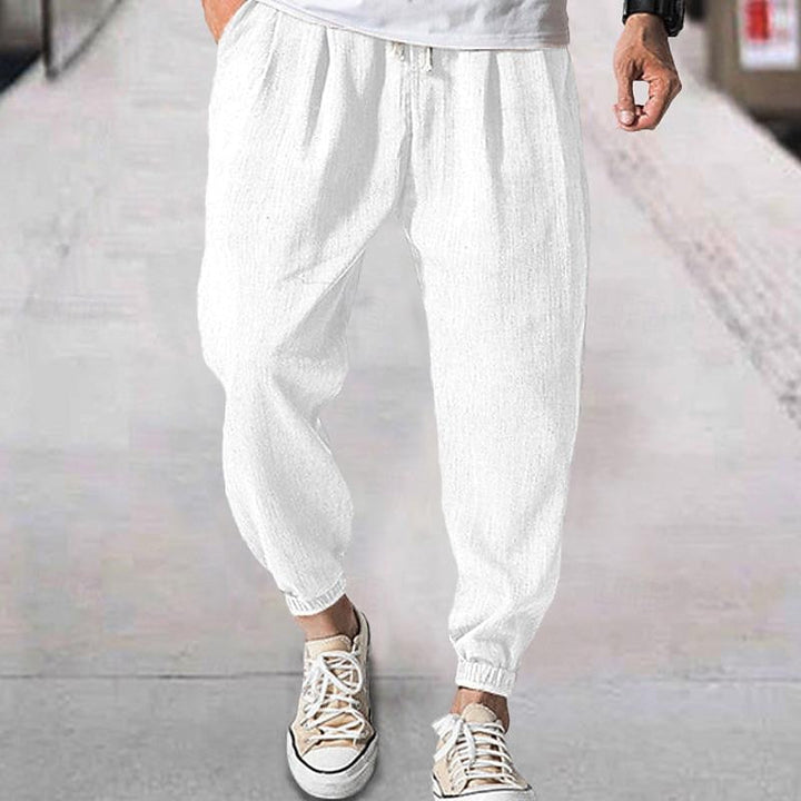 Durable men's athletic jogging pants for comfortable workouts and active everyday wear.