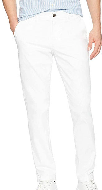 Men's leisure chino pants, designed for summer with a flexible elastic waistband.