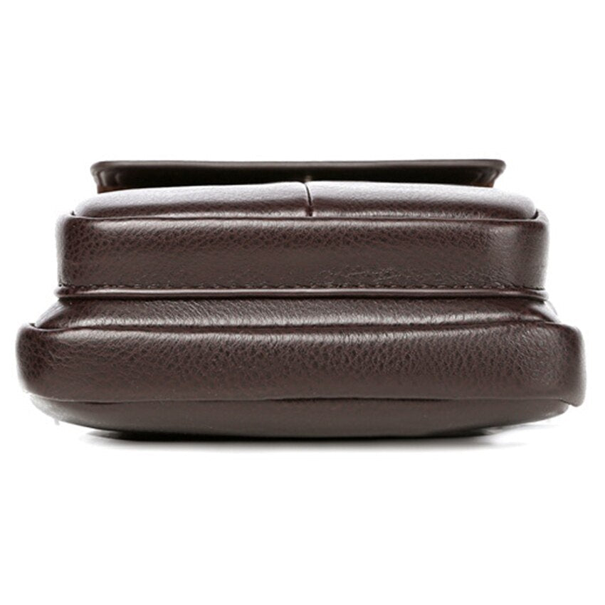 Stylish PU leather men's messenger bag. A compact daily carry accessory for modern men.