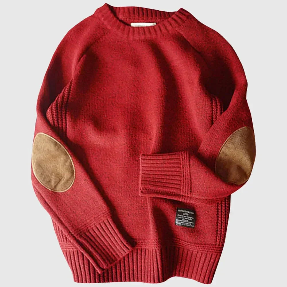 Classic men's knitwear sweater with alpine pattern, perfect for staying warm in winter.
