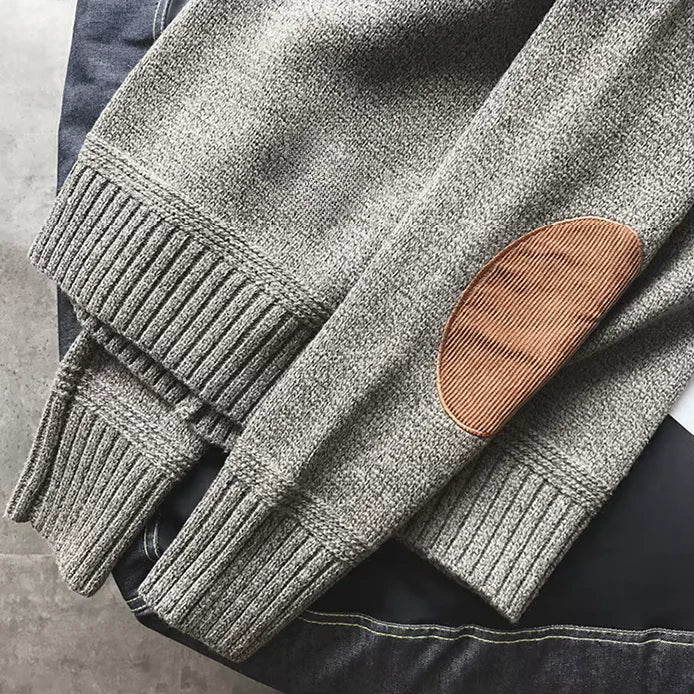 Cozy and stylish men's alpine knitwear, a perfect wool blend sweater for casual wear.