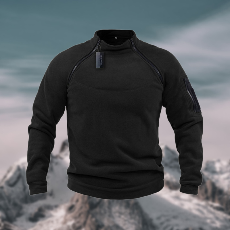 Fall/winter men's quarter zip mock neck sweater, a versatile tactical pullover in multiple colors.